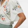 Top corto con scollo a V