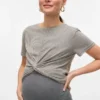 Top corto con scollo rotondo
