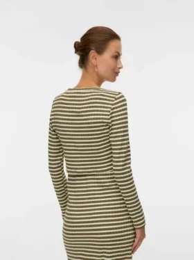 Top corto con scollo rotondo