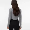 Top corto con scollo rotondo