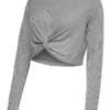 Top corto con scollo rotondo