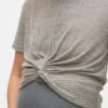 Top corto con scollo rotondo