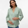 Top dal taglio regolare con colletto a camicia