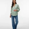 Top dal taglio regolare con colletto a camicia