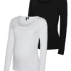 Top slim fit con scollo a U