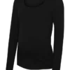 Top slim fit con scollo a U