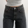 Tsvera High Rise Wide Fit – Jeans cropped