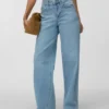 Vmsandie – Jeans cropped a vita media e vestibilità ampia in tessuto elasticizzato