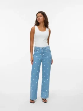 Vmtessa High Rise Wide Fit – Jeans cropped
