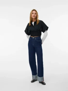 Vmtessa High Rise Wide Fit – Jeans cropped